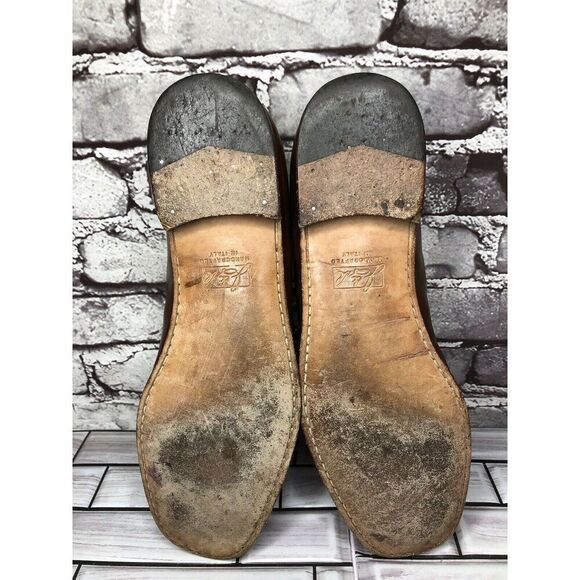 Johnston & Murphy Handcrafted Brown Leather Weaves Dress Loafers Men 11M US/44EU - Picture 10 of 16